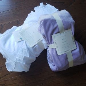 Pottery Barn Fitted Crib Sheet and Ruffle Skirt